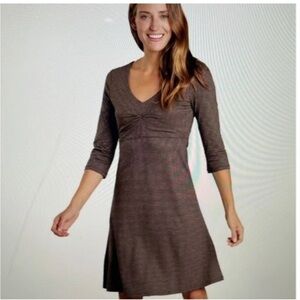 Horny Toad Toad & Co Brown Rosalinda Knee‎ Length Dress